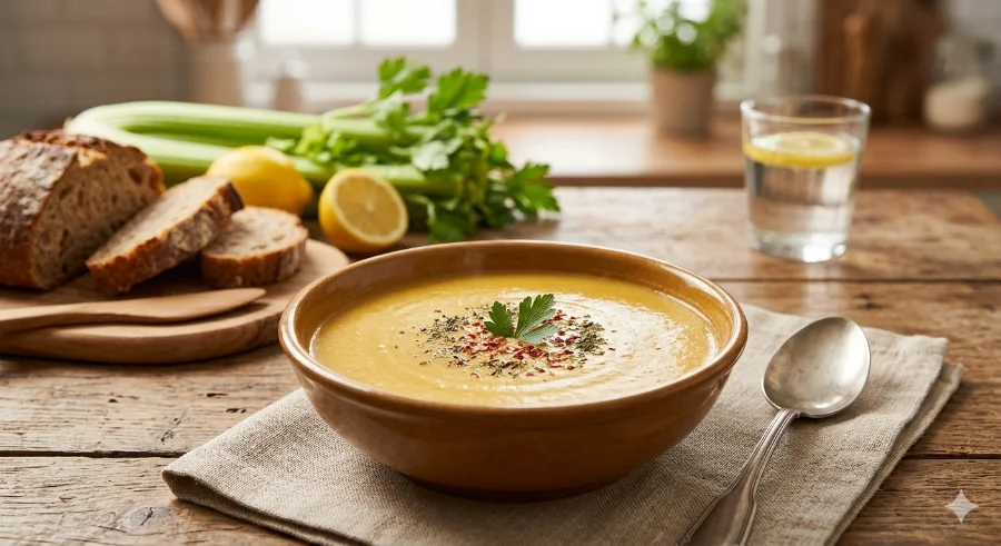 Kerevizli Mercimek Çorbası